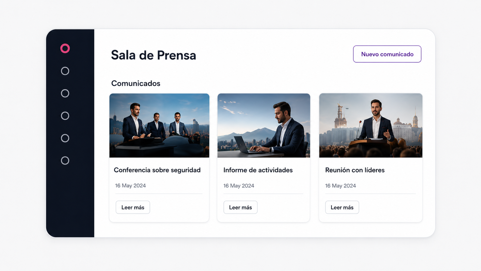Ejemplo de una Sala de Prensa Oficial en Wikipol