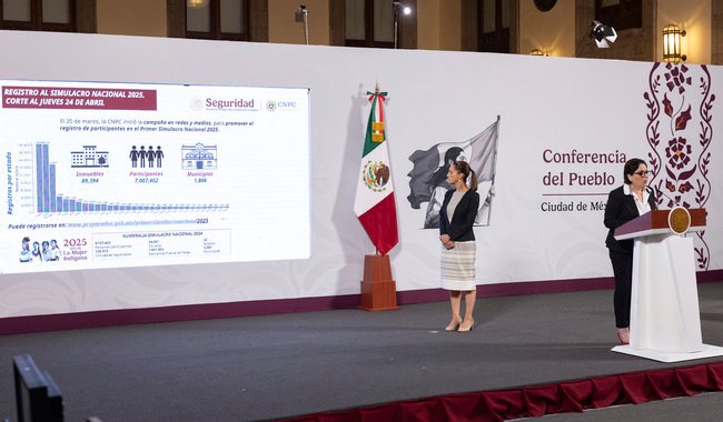 “La prevención es nuestra fuerza”: Presidenta llama a participar en el Primer Simulacro Nacional 2025 el próximo 29 de abril