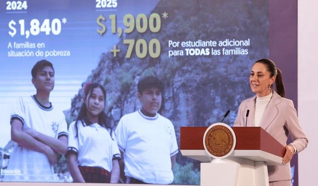 Presidenta Claudia Sheinbaum anuncia la nueva beca universal “Rita Cetina Gutiérrez” para estudiantes de educación básica