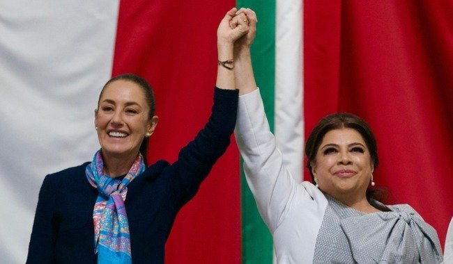 Presidenta Claudia Sheinbaum asiste a la toma de protesta de Clara Brugada como jefa de gobierno de la Ciudad de México