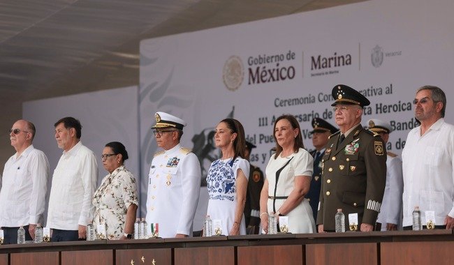 México no es protectorado ni colonia de ningún país extranjero: Presidenta en el 111 Aniversario de la Gesta Heroica del Puerto de Veracruz